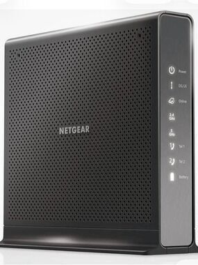 NETGEAR Nighthawk Cable Modem WiFi Router Combo with Voice C7100V - Black